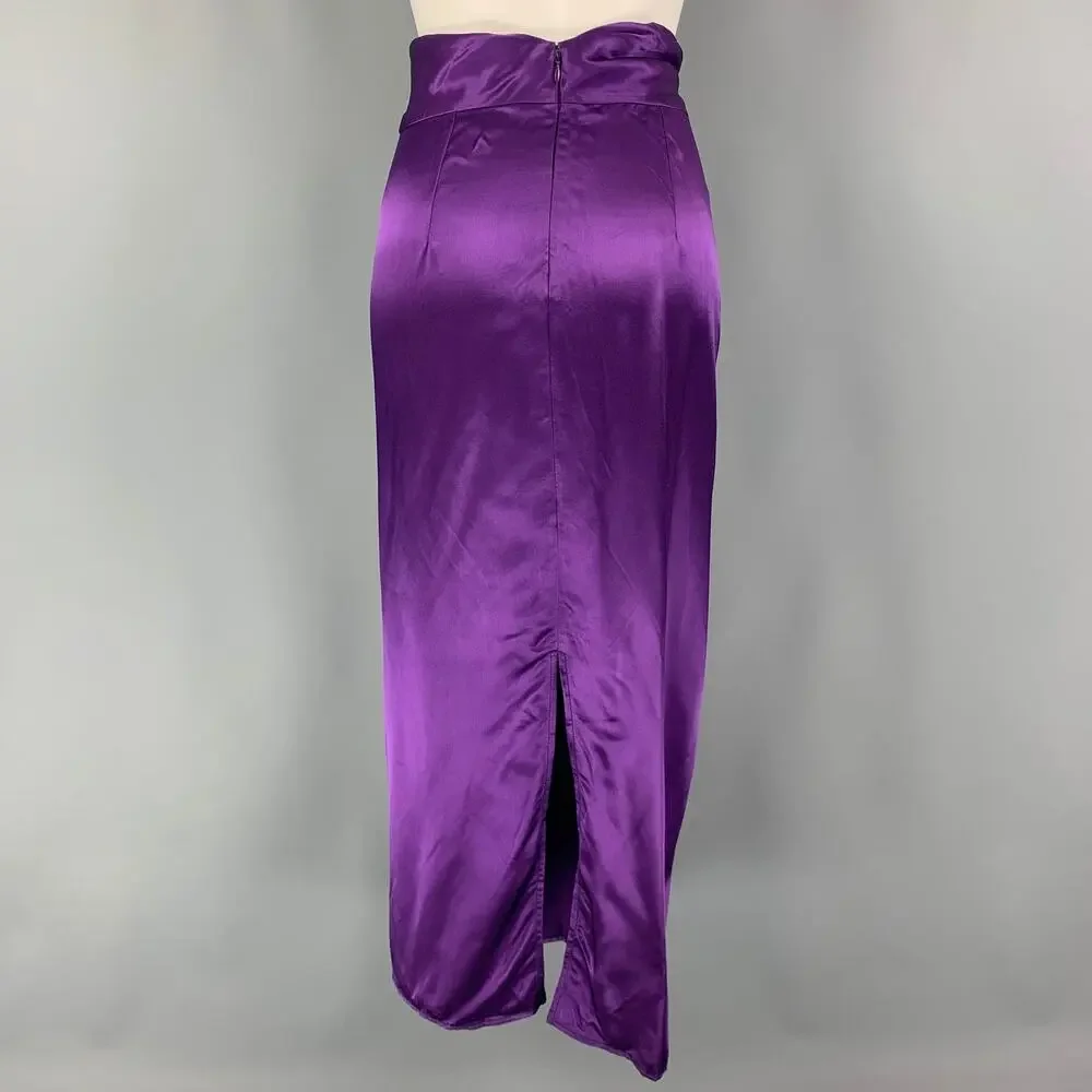 SIES MARJAN Size 4 Purple Ruched Sleeveless Skirt Set